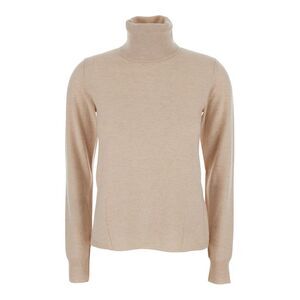 Maxmara Studio Women 'Educata' Beige Sweater With Turtleneck In Wool Woman